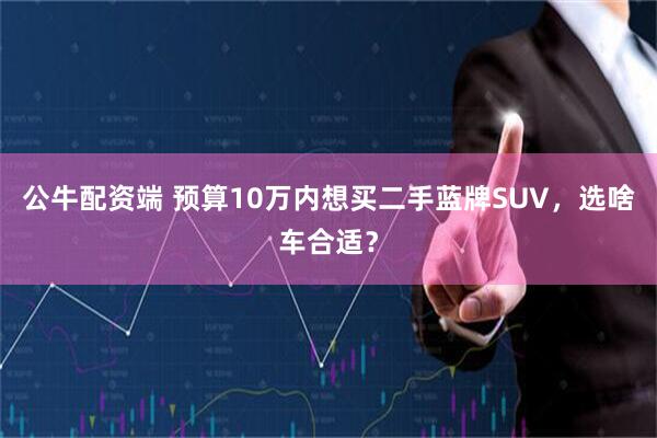 公牛配资端 预算10万内想买二手蓝牌SUV，选啥车合适？