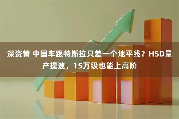 深资管 中国车跟特斯拉只差一个地平线？HSD量产提速，15万级也能上高阶