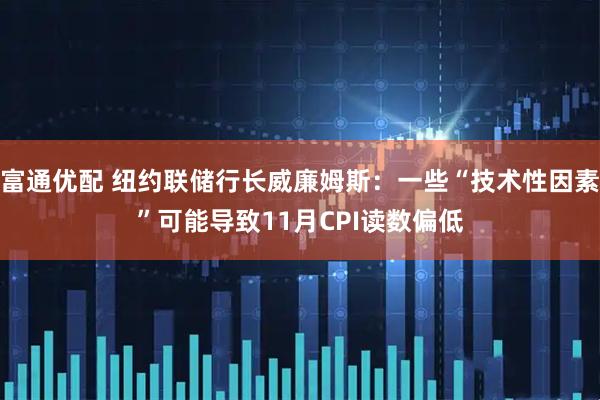 富通优配 纽约联储行长威廉姆斯：一些“技术性因素”可能导致11月CPI读数偏低