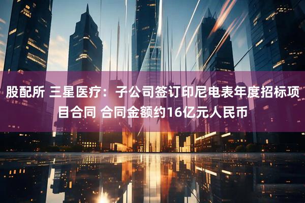 股配所 三星医疗：子公司签订印尼电表年度招标项目合同 合同金额约16亿元人民币